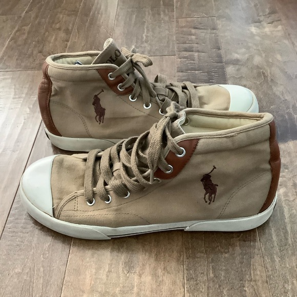 Polo by Ralph Lauren Brown High Tops, Size 11D - Picture 1 of 9